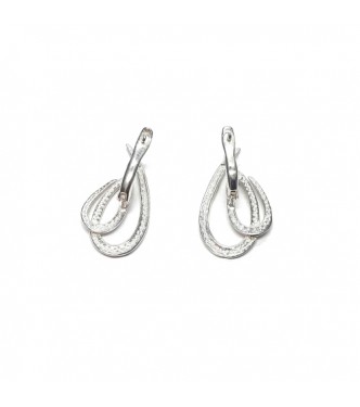 E000838 Genuine Plain Sterling Silver Stylish Earrings Solid Hallmarked 925 Handmade